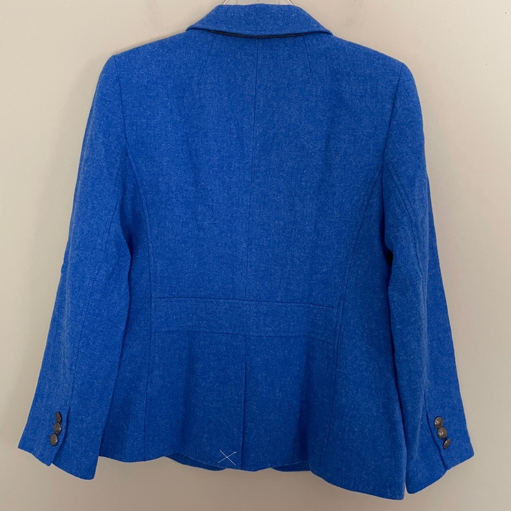 Talbots Blue Shetland Wool Blend Jacket Blazer 10 Office Business Casual NWT - Picture 3 of 13